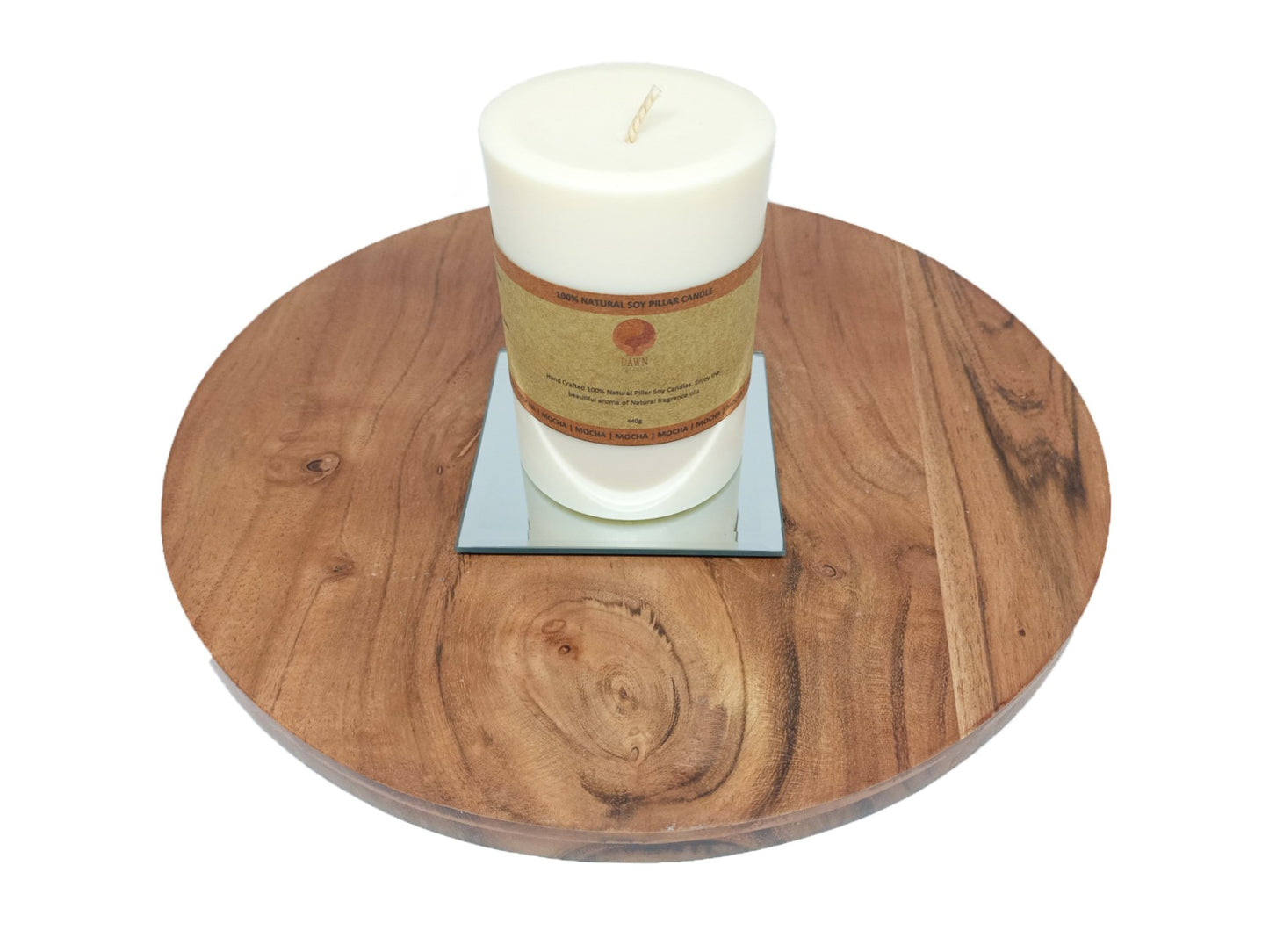 Square Mirrored Pillar Holder
