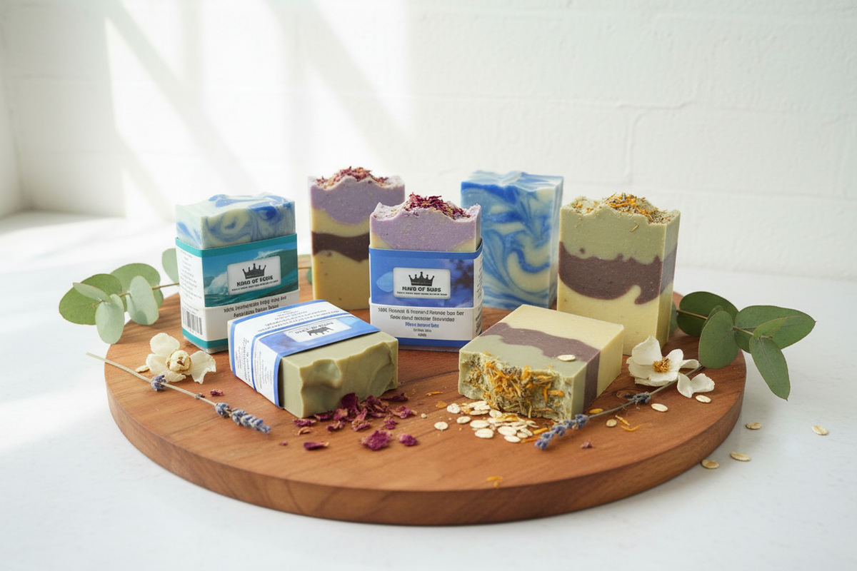 King of Suds Hero Banner with Real Soaps